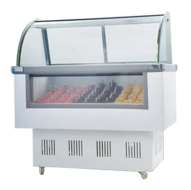 LK-LDF series gelato display with see-through front