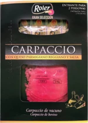 Carpaccio con queso