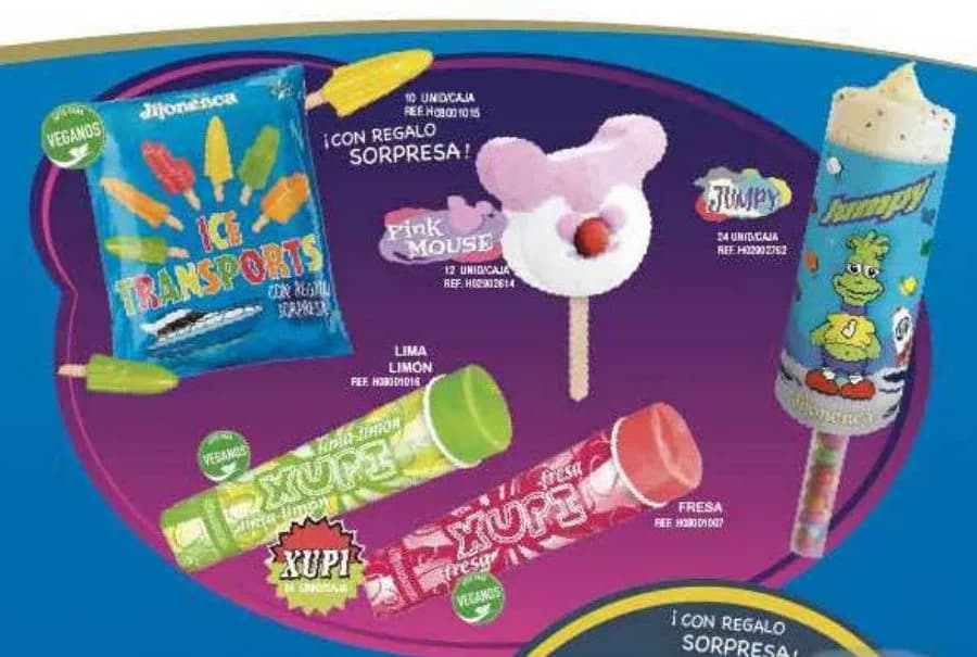 Helados infantiles de impulso