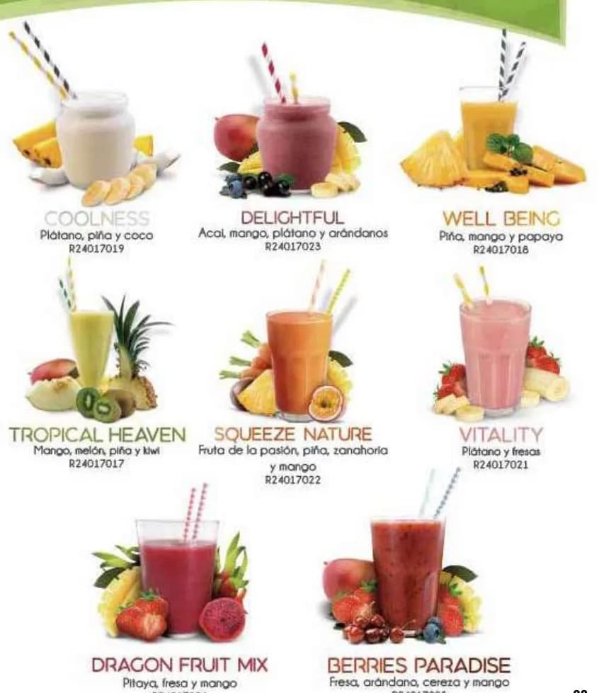 Natural IQF smoothies
