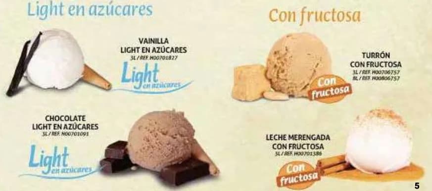 Reduced-sugar and fructose ice creams