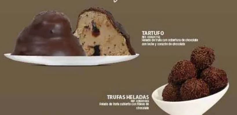 Postres helados: tartufo, trufas y bombones