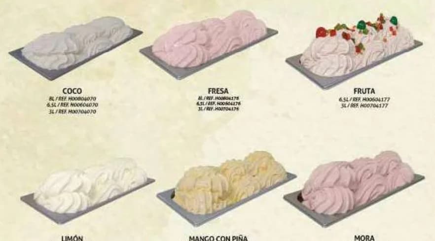 Bulk fruit ice creams