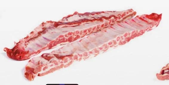 Split Duroc pork ribs
