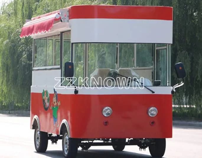 Carro de comida eléctrico con toldo KN-ST