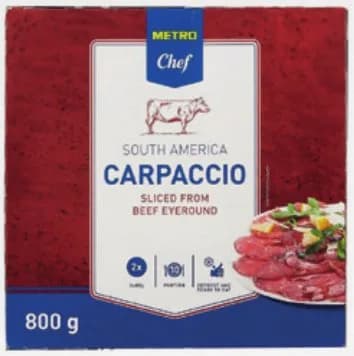 South American beef carpaccio